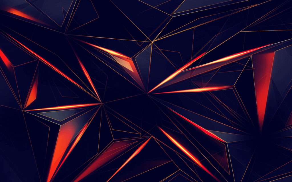 Vibrant Hotmail: A Captivating Display of Abstract Geometry and Intense Orange Accents Wallpaper