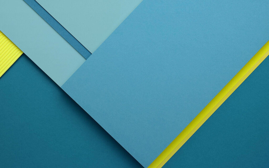 Modern Abstract Geometric Wallpaper in Blue, Teal, and Yellow