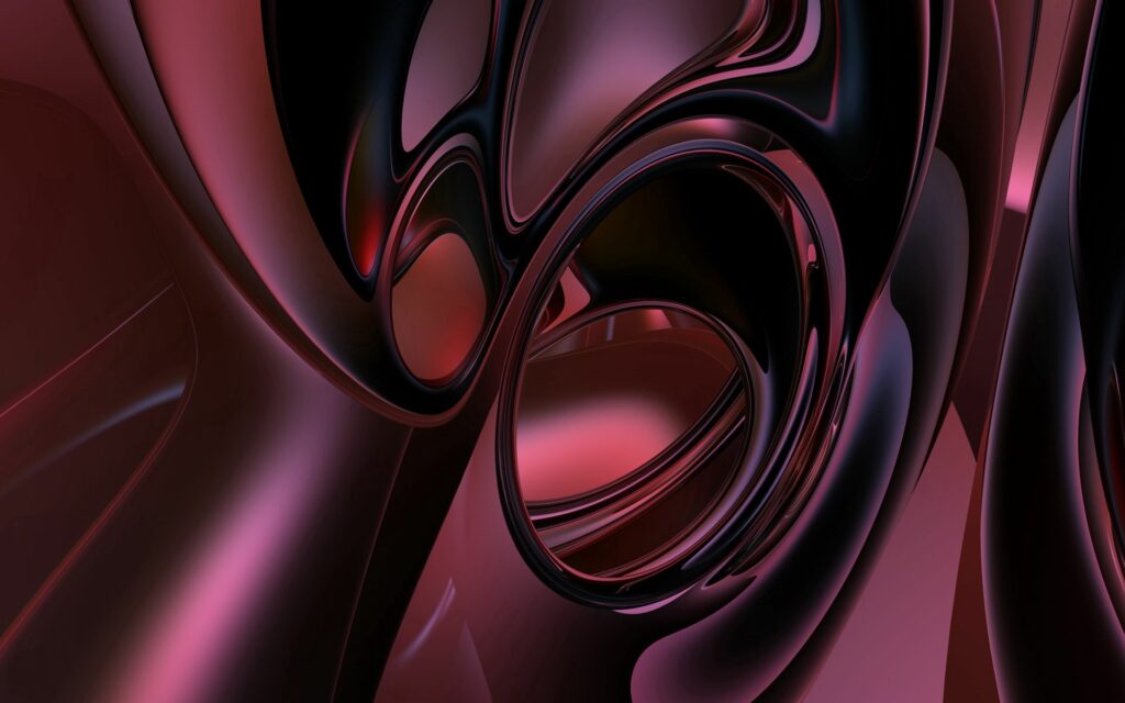 Striking Dark Abstract Wallpaper with Glossy Curves - 1920x1200