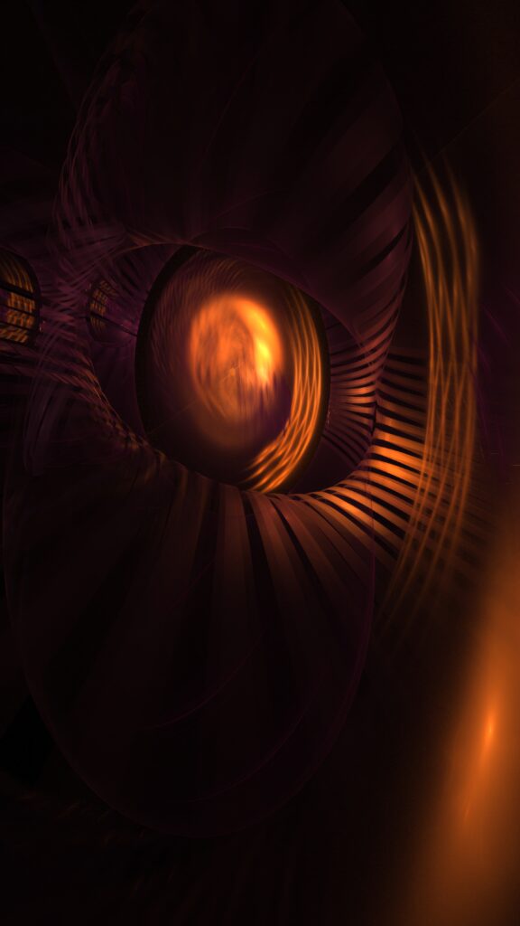 Mesmerizing Abstract Glowing Spiral Wallpaper on Dark Background