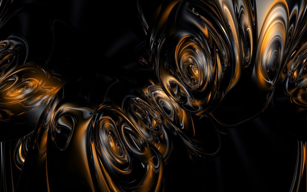 Abstract Glowing Spirals Wallpaper: Dynamic Metallic Background