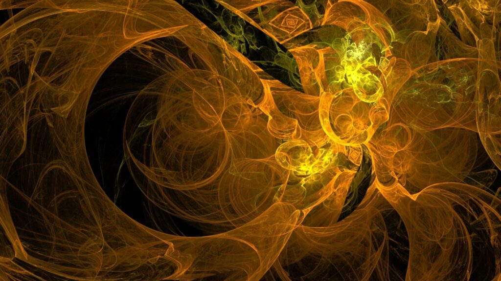 Abstract Gold & Orange Wreath Wallpaper - 1920x1080 Background Design