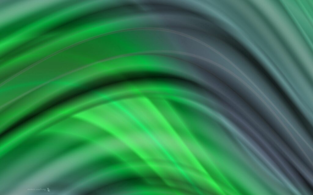 Abstract Green & Grey Wavy Stripes Wallpaper - Soothing Background