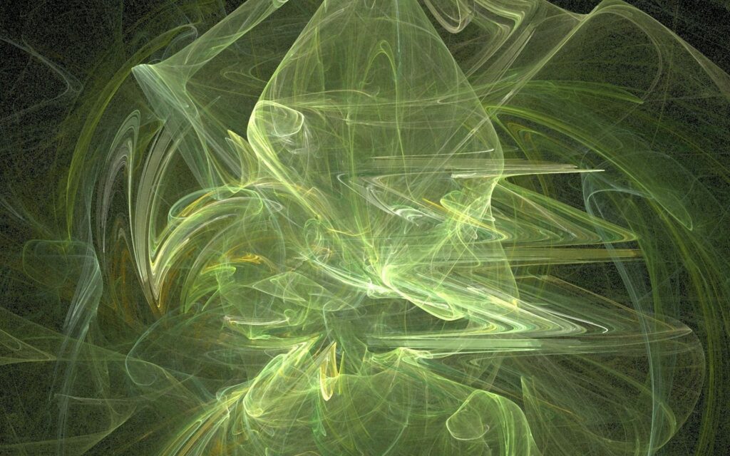 Ethereal Green Smoke Abstract Wallpaper - 1920x1200 Background