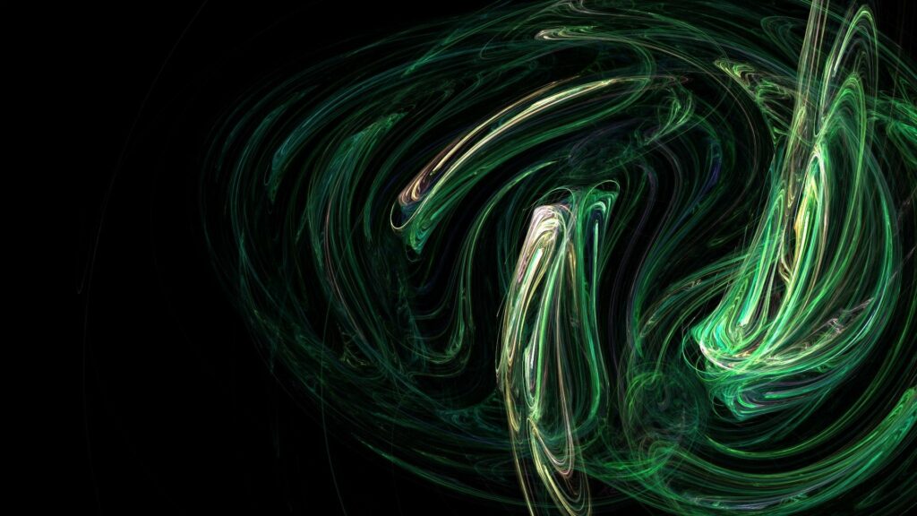 Abstract Green Smoke Wallpaper - Ethereal 1920x1080 Background
