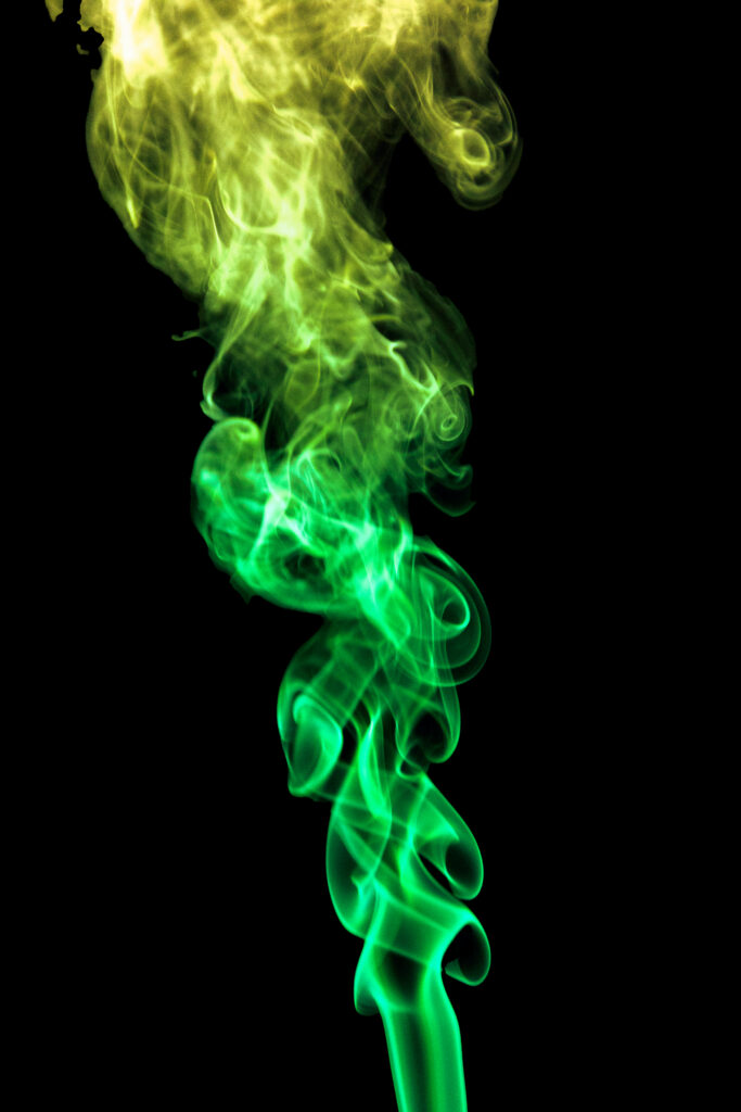 Abstract Green & Yellow Smoke Wallpaper - Ethereal Background Design