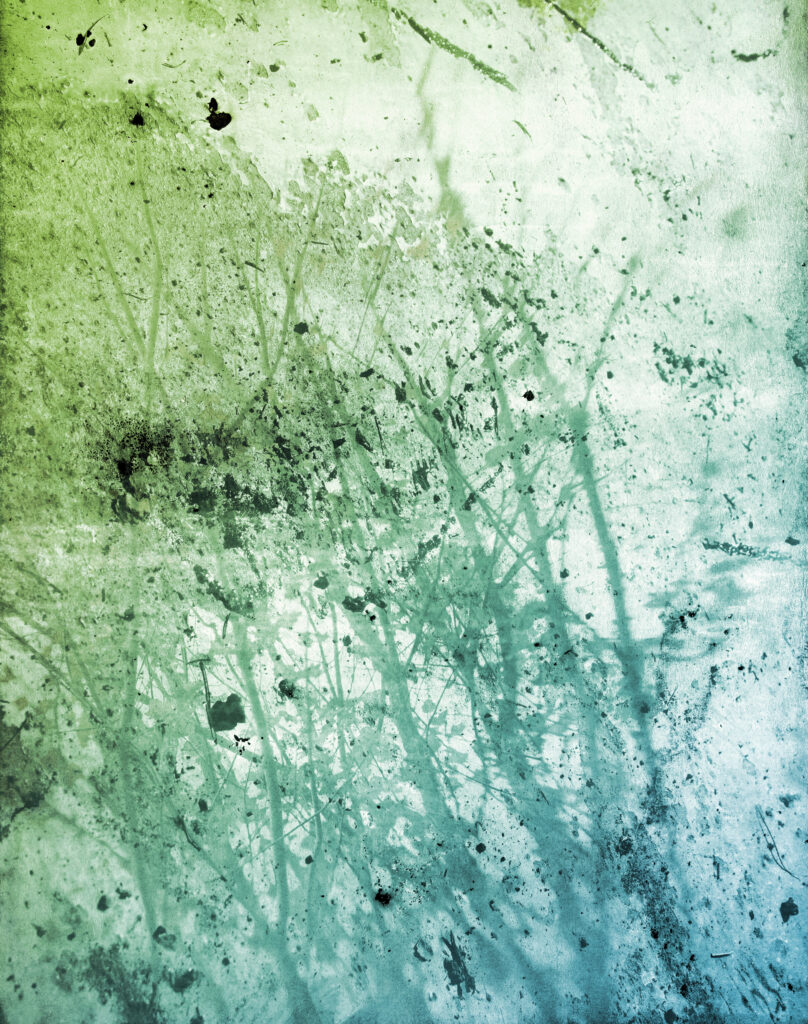 Abstract Green & Blue Wallpaper with Textured Industrial Design