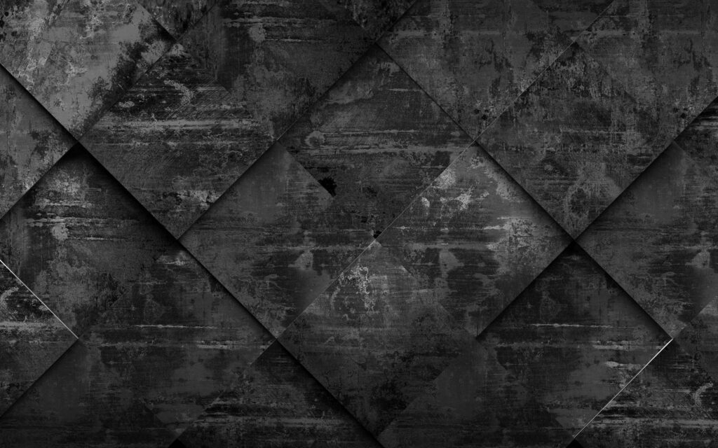 Grunge Geometry: A Captivating Black Rhombic Texture Wallpaper