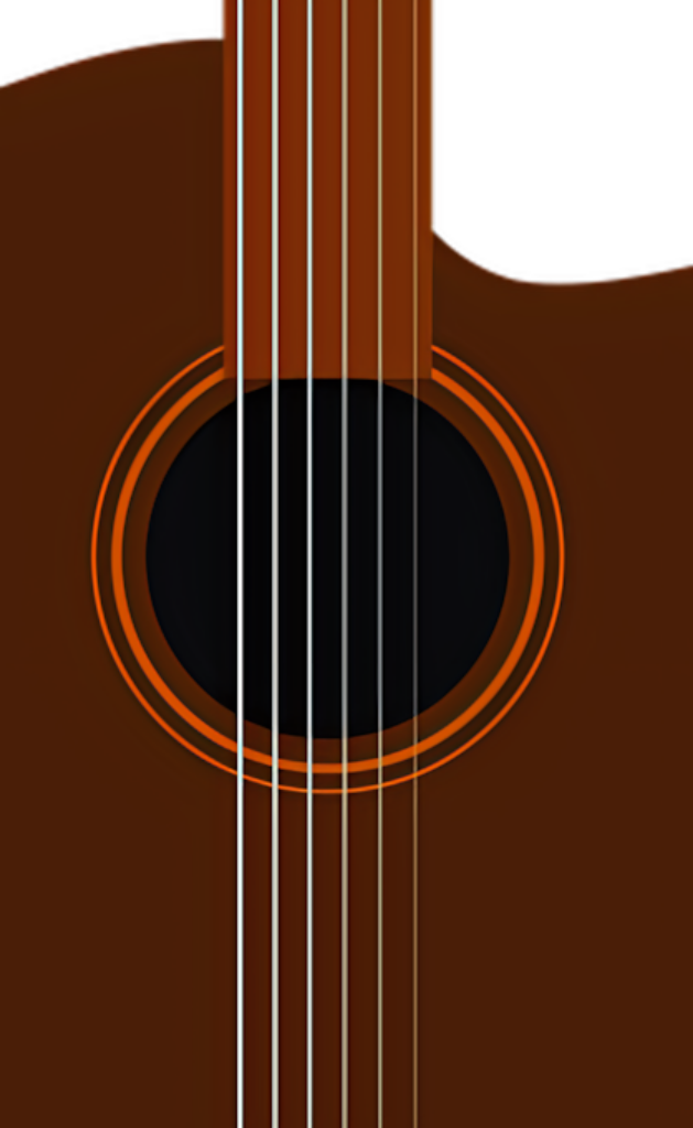 Abstract Guitar Wallpaper - Minimalist Brown & Orange Background
