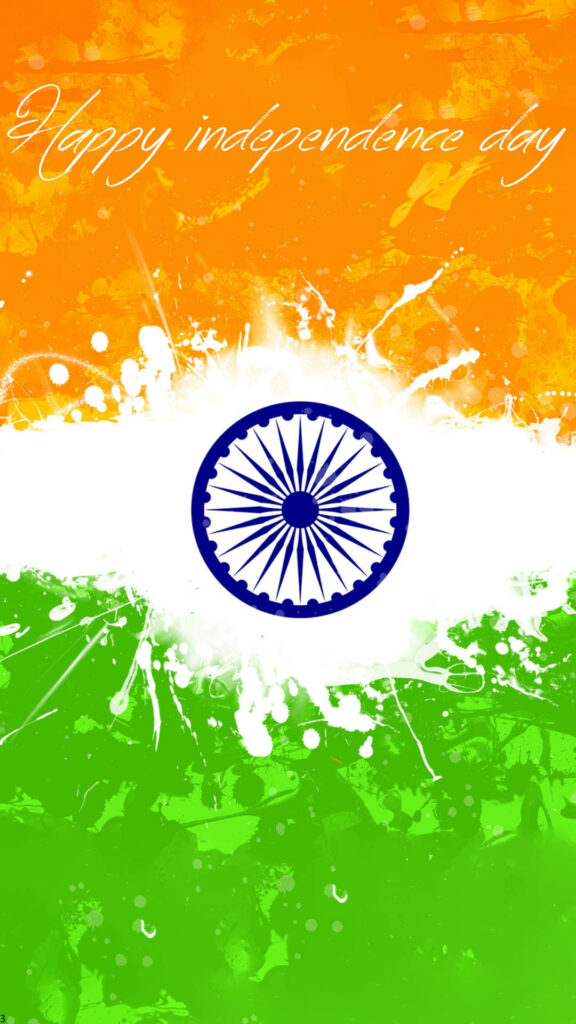 Abstract Indian Flag Wallpaper: Happy Independence Day Design