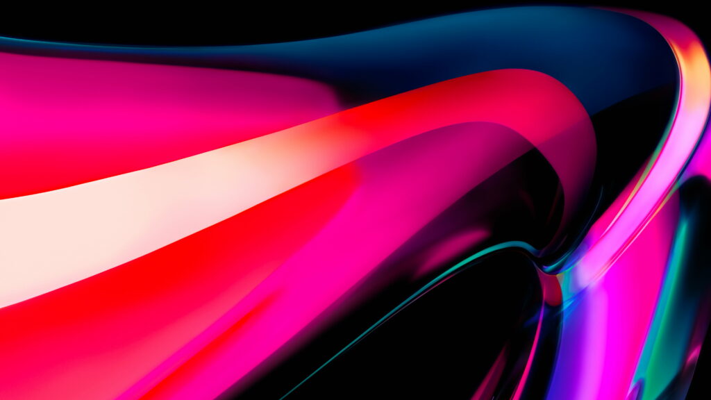 Pink Tidal Glow: Ethereal Abstract Background featuring Big Sur's Light Stream and Pink iMac Wallpaper