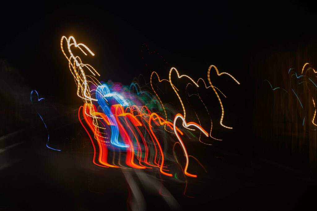Blurred Illumination: Abstract Long Exposure Lights Wallpaper