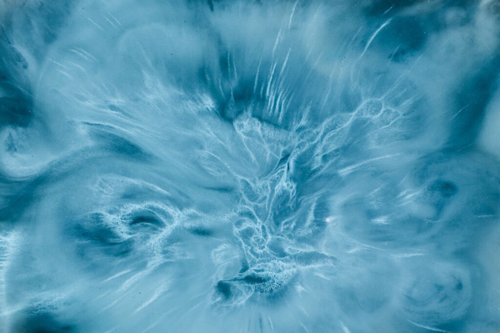 Vibrant Blue Abstract Liquid Acrylic Wallpaper - High Resolution Design