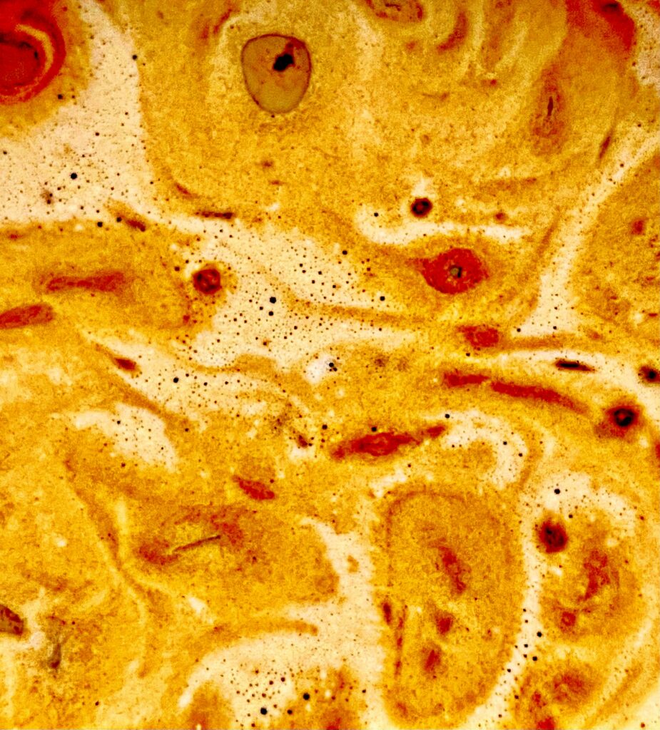 Abstract Liquid Foam Texture Wallpaper - Warm Brown Hues