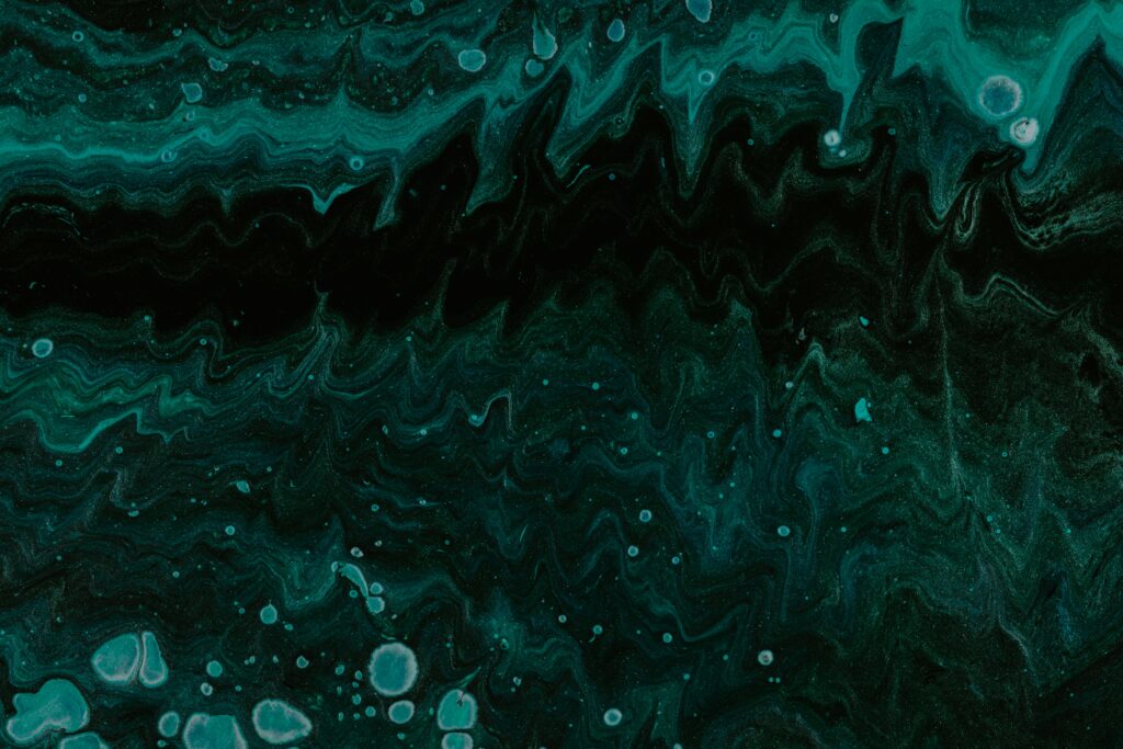 Dynamic Dark Green Liquid Paint Abstract Wallpaper 6000x4000