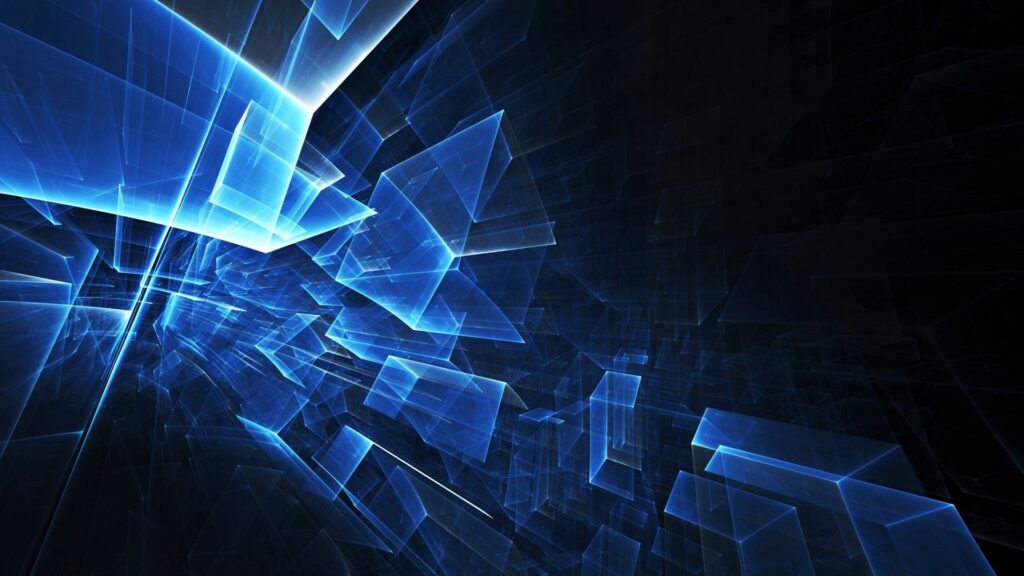 Abstract Blue Geometric Wallpaper - Luminous Modern Design 1920x1080