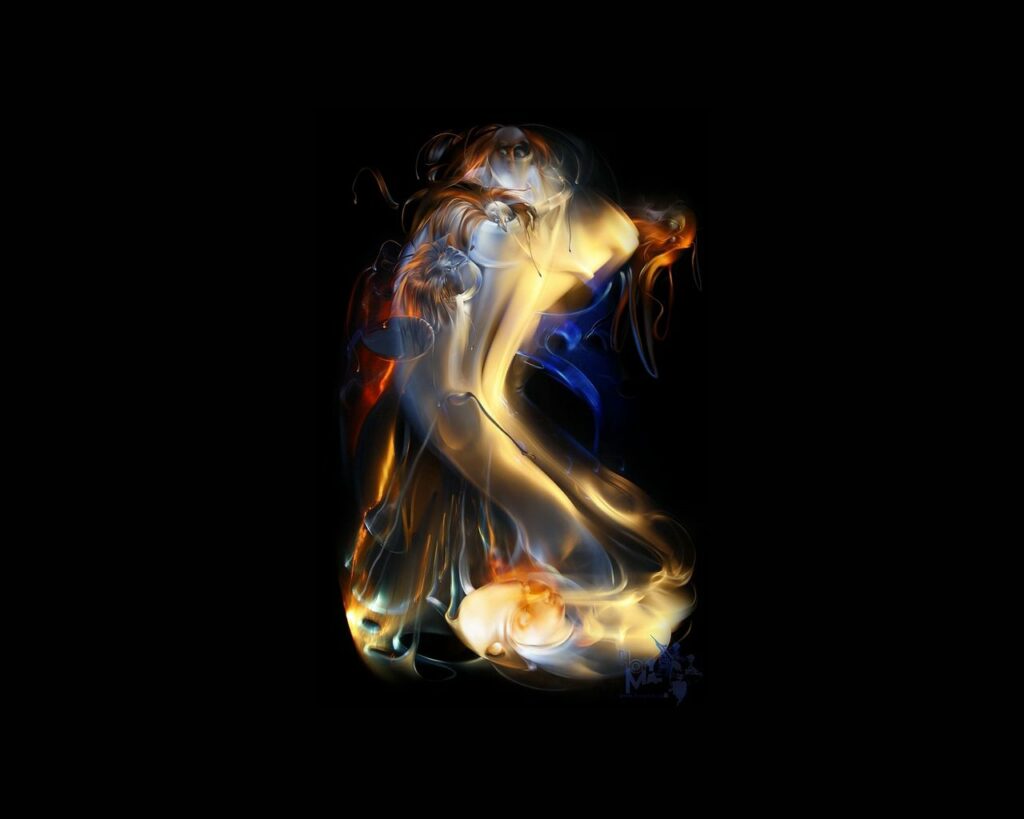 Vibrant Abstract Smoke Figures Wallpaper 1280x1024