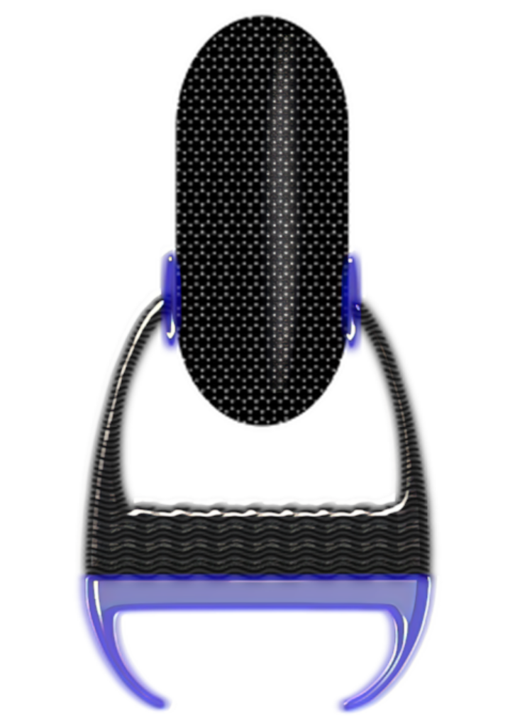 Modern Abstract Microphone Wallpaper: Sleek Black & Blue Design