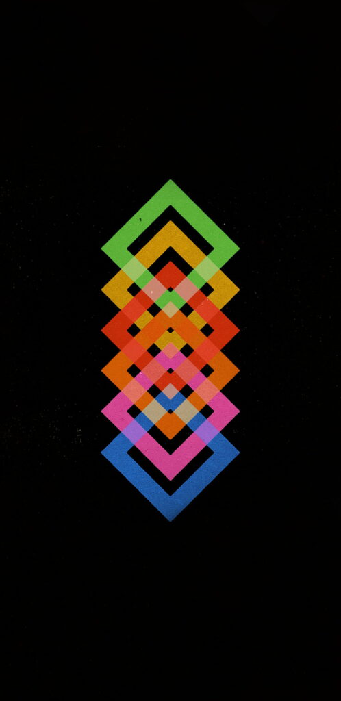 Abstract Geometric Harmony: A Striking Amoled Wallpaper
