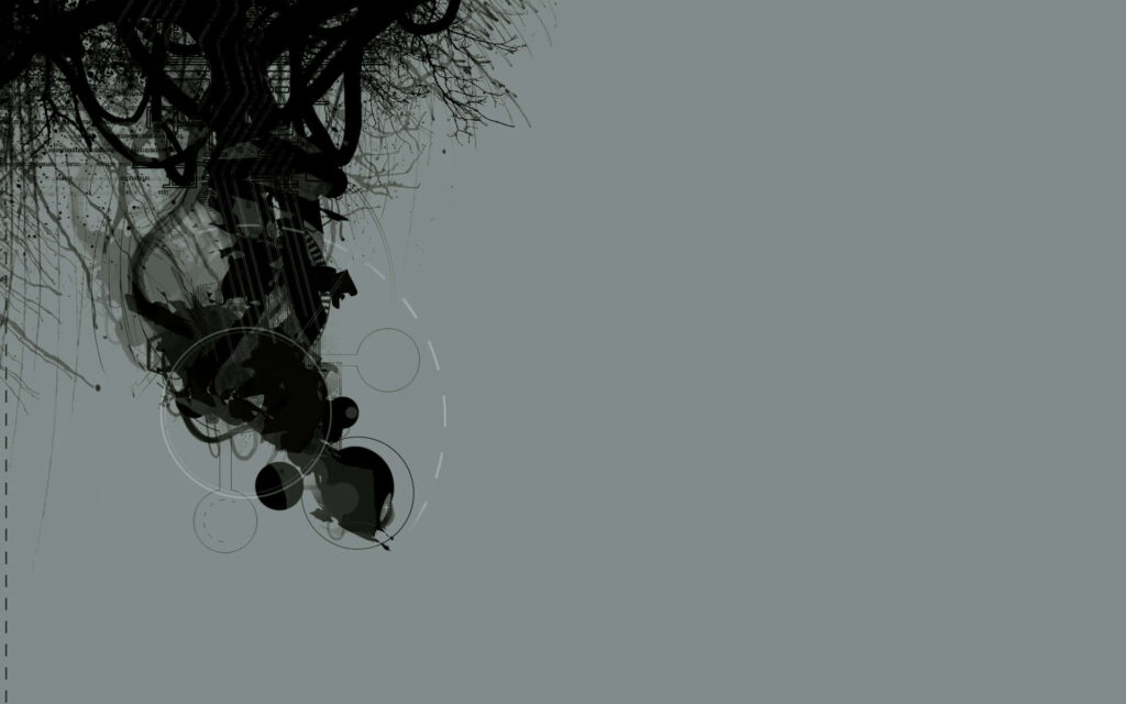 Abstract Minimalist Wallpaper: Dark Patterns on Muted Gray Background