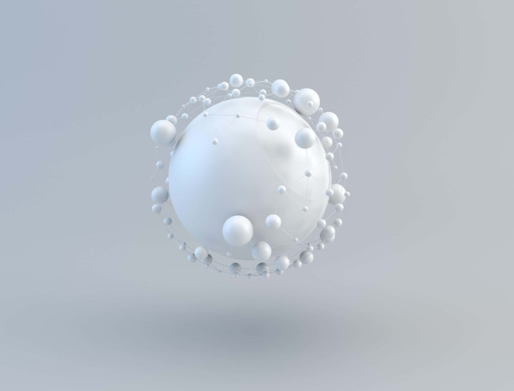 Minimalistic 3D Sphere Wallpaper in Monochrome | Abstract Background