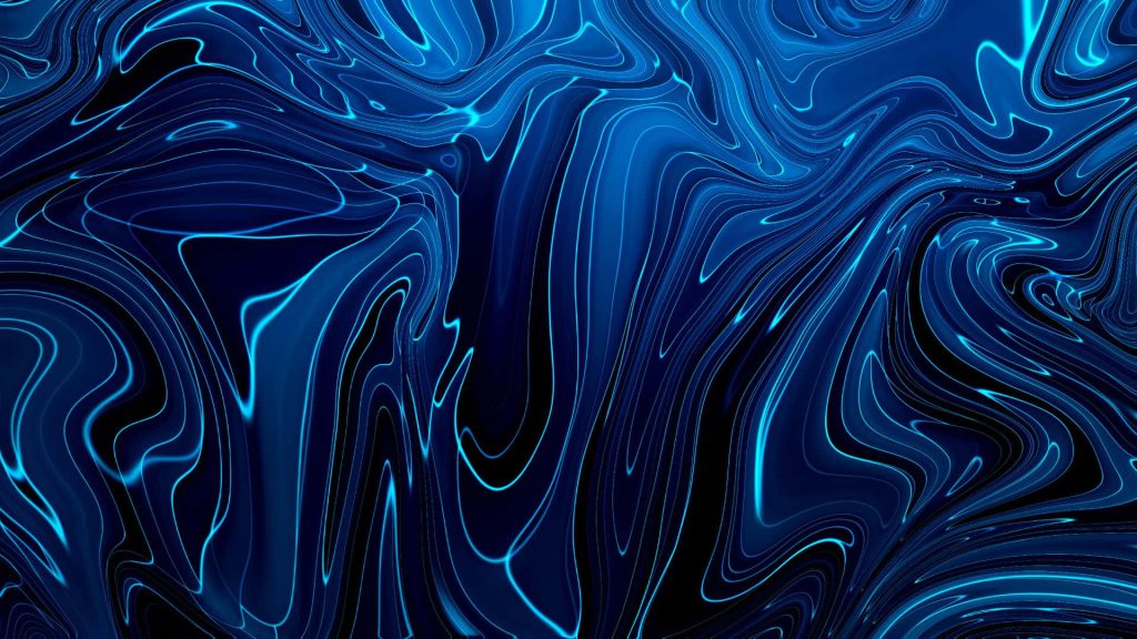 Abstract wallpaper with swirling navy and electric blue fluid patterns for sleek backgrounds