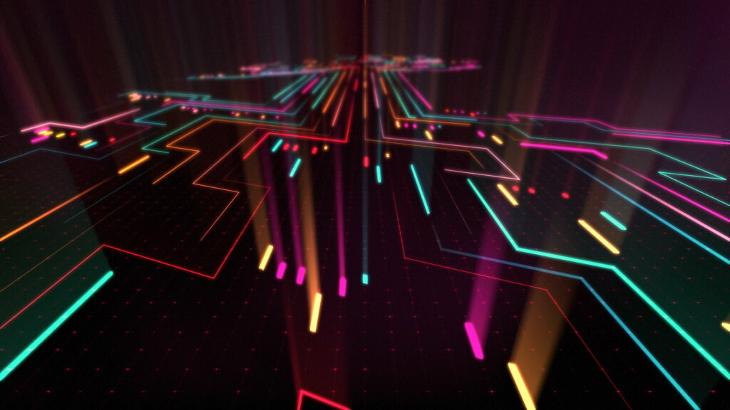 Neon Dreams: Abstract HD Wallpaper featuring Multicolored LED Artistry