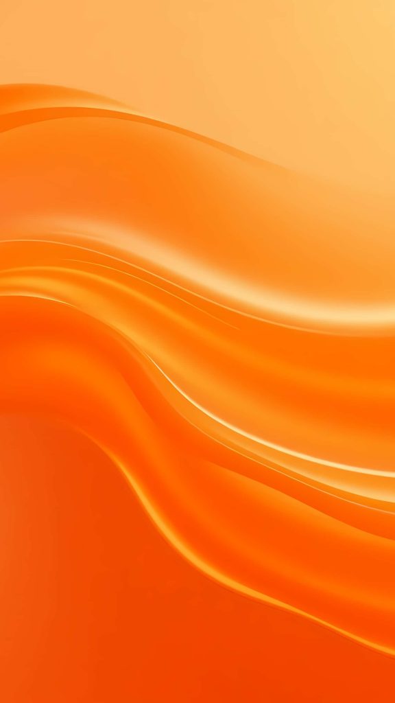 Abstract orange liquid waves wallpaper vibrant gradient smooth modern minimalist background