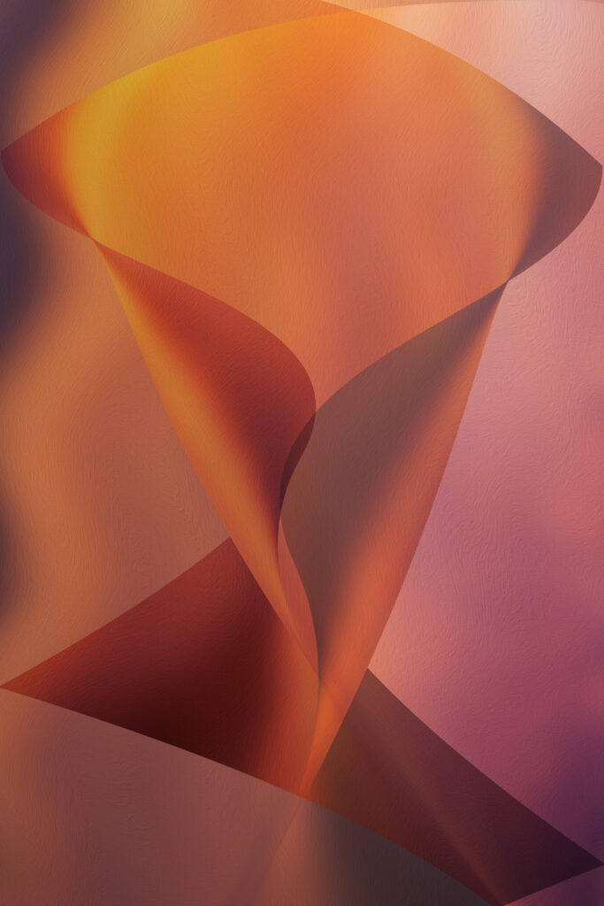Abstract Warm Color Wallpaper: Flowing Curves & Overlapping Shapes