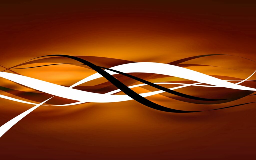 Abstract Orange & Brown Wave Wallpaper with Dynamic Light Contrast