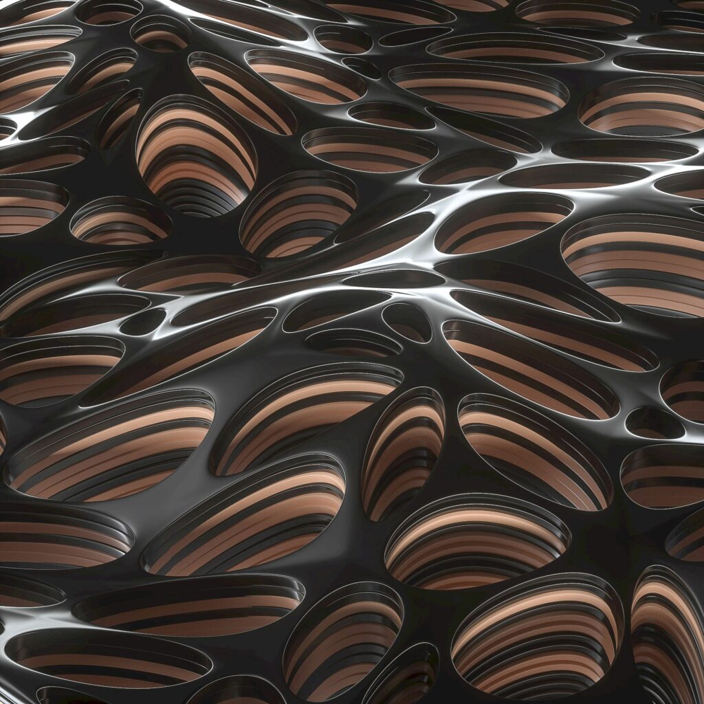 Organic Abstract Wallpaper: Textured Design with Irregular Holes