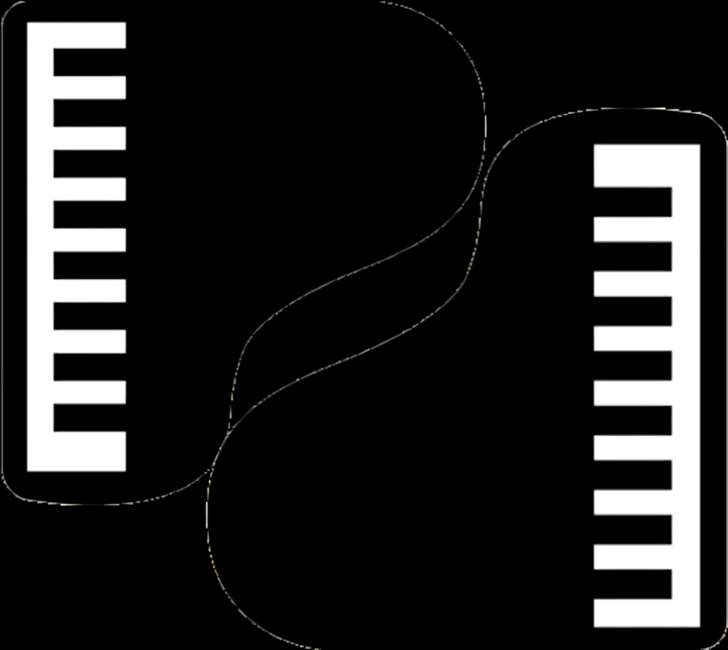 Modern Abstract Piano Keyboard Wallpaper: Sleek Black & White Design