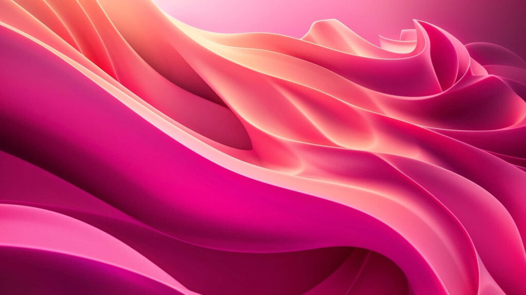3D Pink Waves Wallpaper: Dynamic Abstract Background Design