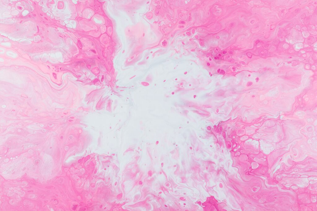 Abstract Pink and White Marble Wallpaper with Swirling Patterns