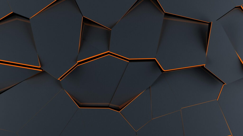 3D Abstract Polygon Art: A Stunning Digital Material Design Wallpaper Background Photo