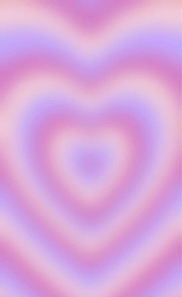 Abstract Preppy Heart Wallpaper: Dreamy Pink, Purple & Blue Design