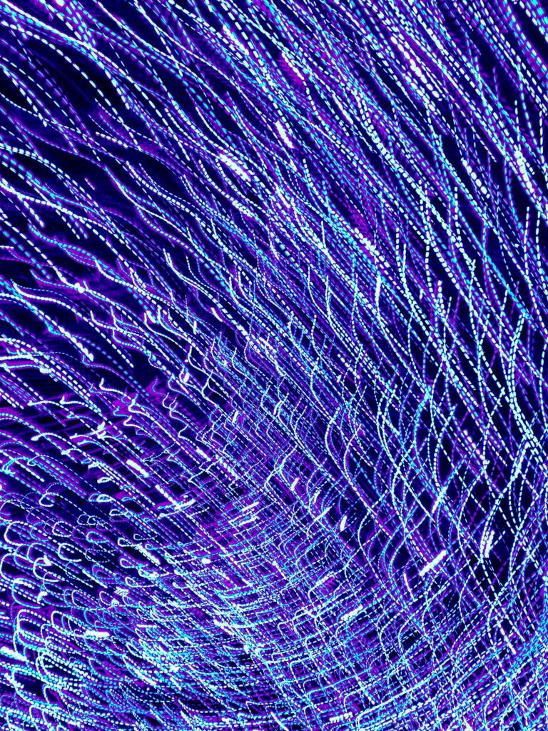 Dynamic Purple & Blue Light Lines Wallpaper - Abstract Energy Background
