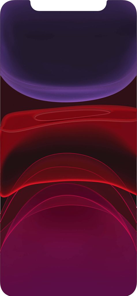 Abstract iPhone 11 Pro wallpaper with flowing purple red organic shapes in sleek gradient design