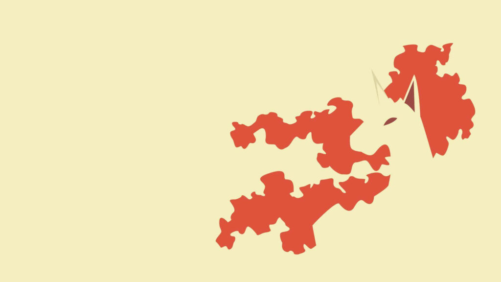 Abstract Rapidash Silhouette Wallpaper: Fiery Minimalist Design