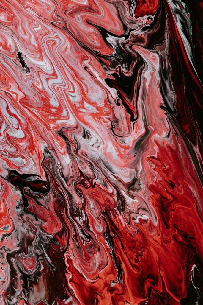 Abstract Acrylic Vertical Wallpaper: Red, Black & White Design