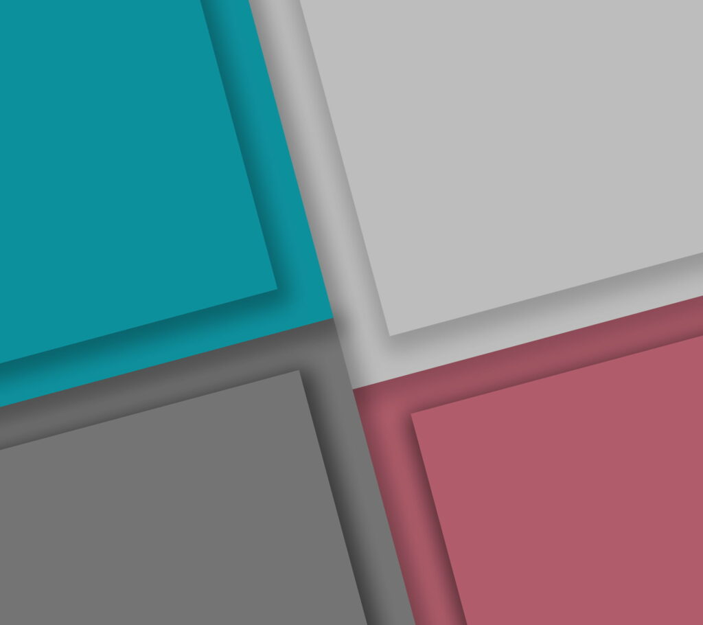 Abstract Retro Material Shapes: Vibrant HD Wallpaper showcasing Flat and Textured Paper Background