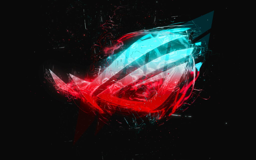 Abstract RoG Logo Shines on Gray HD Wallpaper - Unleashing the Creative Power of ASUS Republic of Gamers