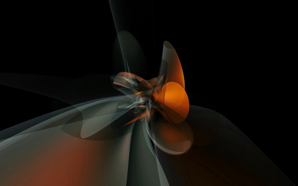 Dynamic Abstract Wallpaper with Rotating Shapes on Dark Background