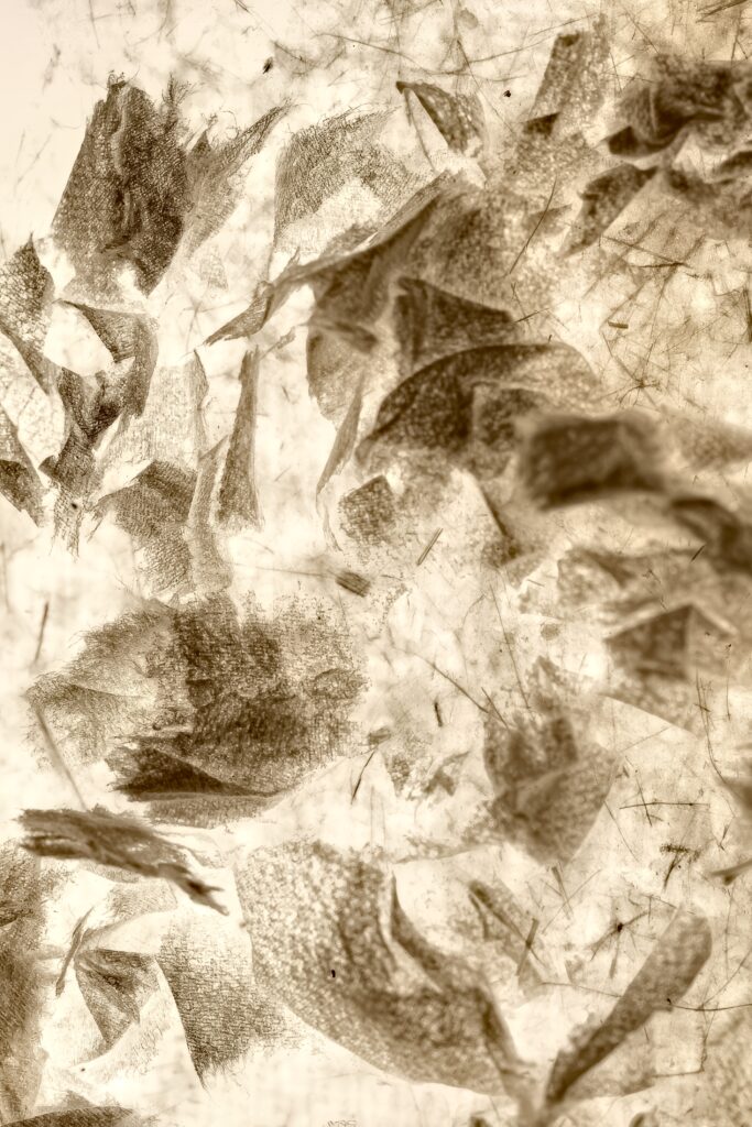 Ethereal Sepia Abstract Wallpaper with Overlapping Thread Patterns
