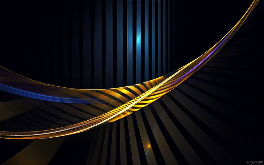 Stunning 1920x1200 Abstract Space Background with Golden & Blue Hues Wallpaper