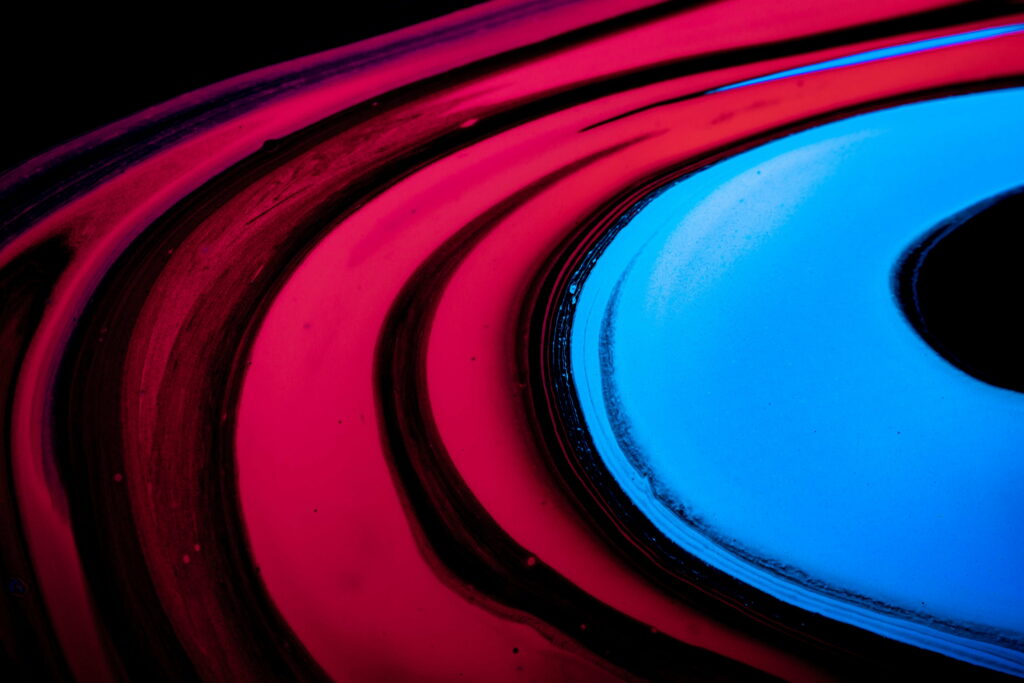 Colorful Abstract Stripes: Vibrant Red and Blue Paint in Stunning 4K Wallpaper