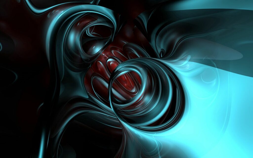 Polished Alloy Abstract Wallpaper: Dynamic Blue & Red Background
