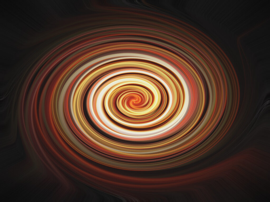 Mesmerizing Abstract Wallpaper: Swirling Yellow and Orange Circles