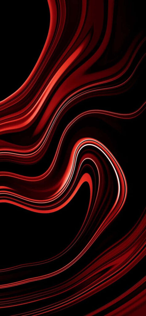 Vibrant Abstract Elegance: A Captivating Swirls Portrait Frame in Red and Black Wallpaper