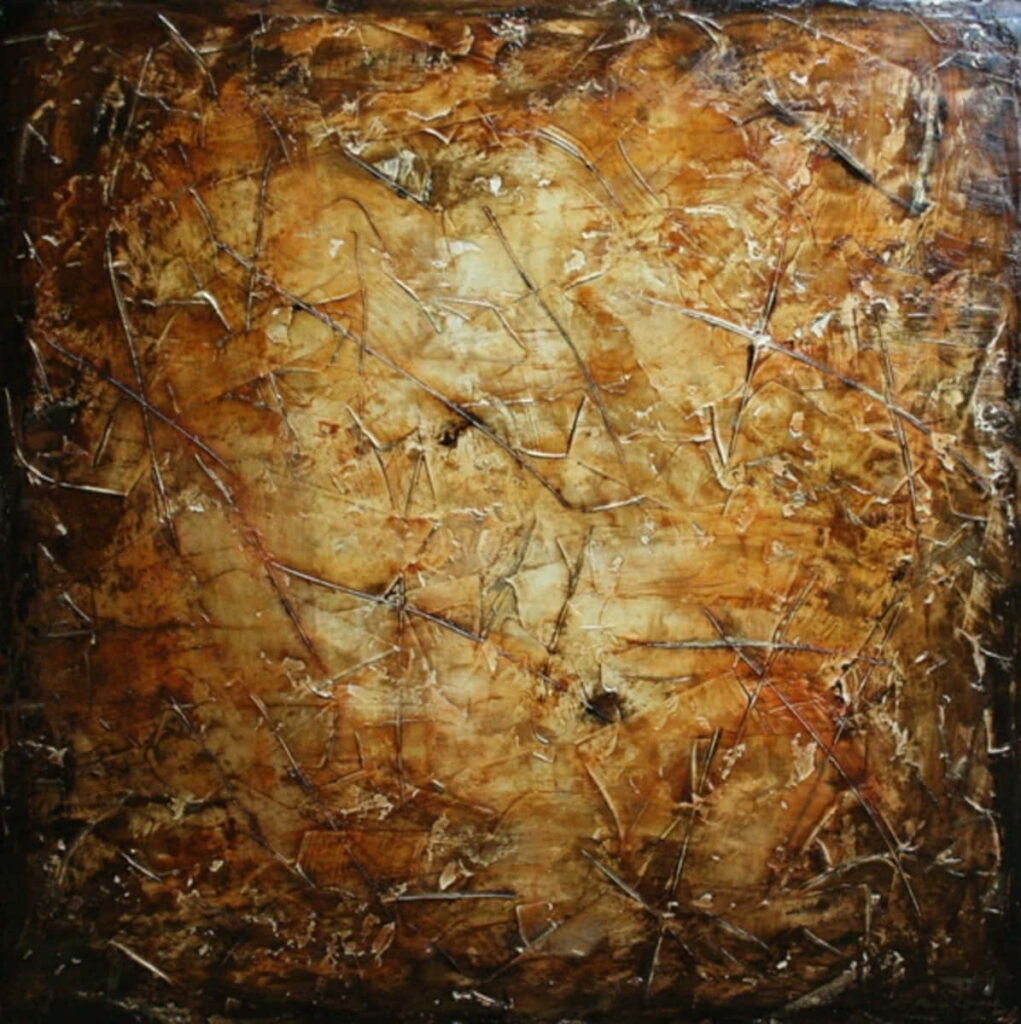 Earthy Brown & Gold Textured Wallpaper: Abstract Artistic Design